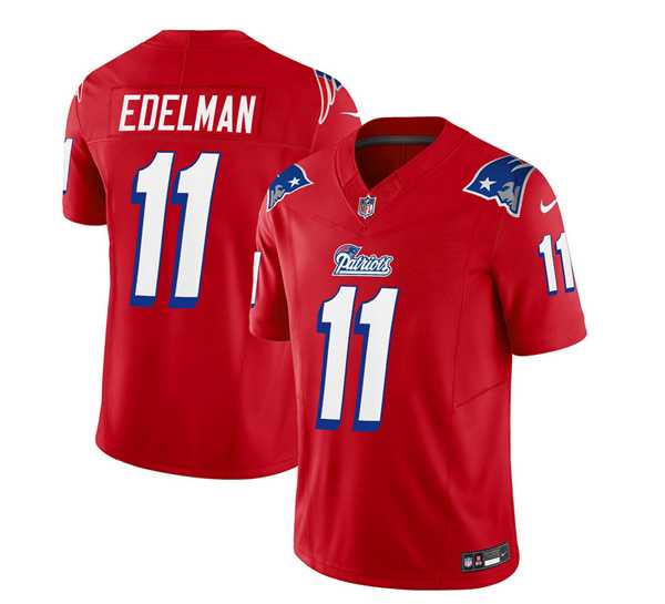 Men & Women & Youth New England Patriots #11 Julian Edelman Red 2023 F.U.S.E. Vapor Limited Jersey